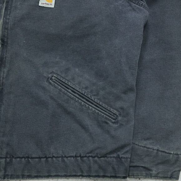 Vintage Carhartt WOMENS WJ097 PTL FADED Grey Detroit Jacket Sherpa Size Large - Picture 9 of 15